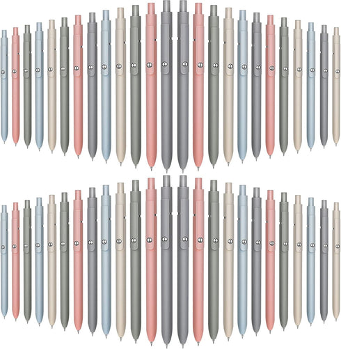 Sherr 50 Pcs Black Gel Ink Pens Bulk, Retractable Ballpoint Pen, Quick Dry Ink Pen, 0.5mm Fine Point Gel Pen, Smooth