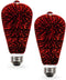 SLEEKLIGHTING Red 3D Fairy Like Firework Light Bulb with Galaxy Inspired Light