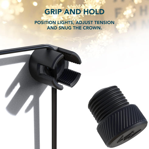 YARDHAUS Crown Elite Mini Hanging Anchors - Secure Solution for String Light Installation, 4 Pack, Up to 60'