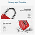 Puroma 1 Pack 4 Digit Combination Lock, Outdoor Waterproof Padlock for School and Gym Lockers, Red