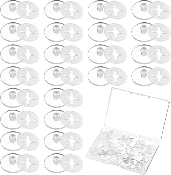 cobee Race Number Buckle Fixing System, 24 PCS Clear Running Bib Clips, Triathlon