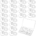 cobee Race Number Buckle Fixing System, 24 PCS Clear Running Bib Clips, Triathlon