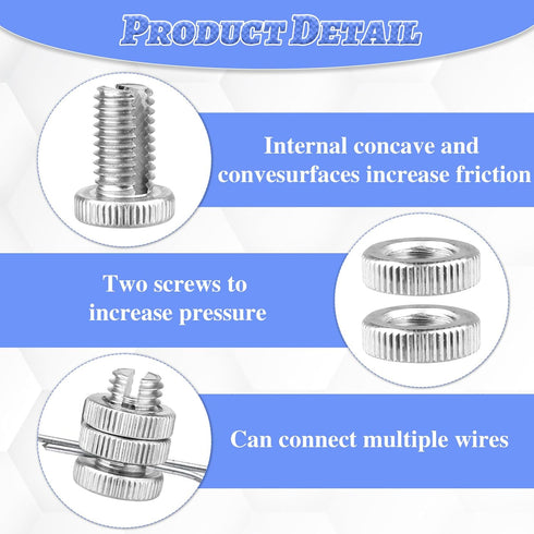 20 Pieces Aluminium Alloy Split Bolt Joint Clamp Wire Connector for Electric Fence
