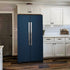 BSPWIRFNZPL Set 6 Self Adhesive Vinyl Refrigerator Wrap Canvas Surface Paper Dark Blue Color Grunge Texture for Door