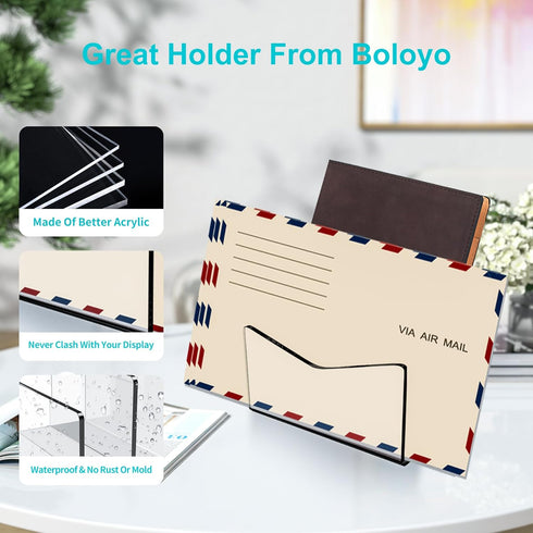 Clear Acrylic Mail Sorter, Smile Mail Holder File Organizer for Desk or Wall (1PC)