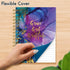Designer Greetings Flex Cover Journal, “Grace, Grit, Gratitude” Purple and Blue Marble, 320 Pages (6” x 8.25”) for Work