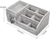 Distressed Rustic Wooden Office Desktop Organizer, 2 Tier Drawers, Multiple Compartments for Jewelry Storage