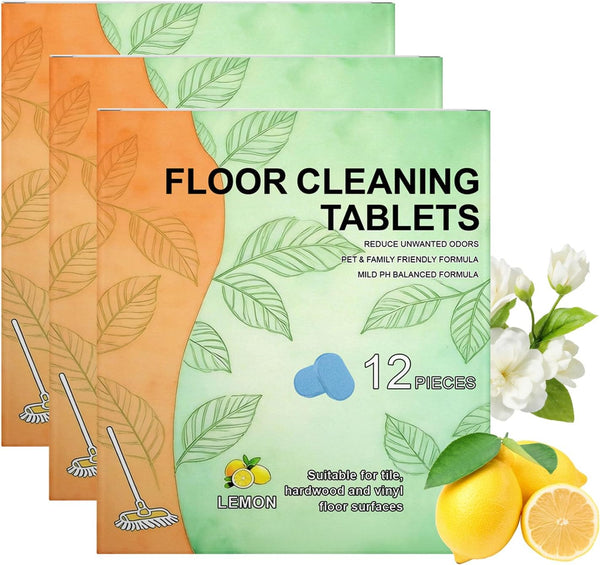Grenben 36Pcs Hard Floor Cleaner Tablets, Dissolvable Pre-Measured Deep Cleaning Cleaning Solution for