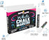 CHALKY CROWN Liquid Chalk Marker Pen - White Dry Erase Marker - Chalk Markers for Chalkboard Signs, Windows, Blackboard, Glass - 6mm Reversible Tip (10 Pack) - 24 Chalkboard Labels Included by CHALKY CROWN