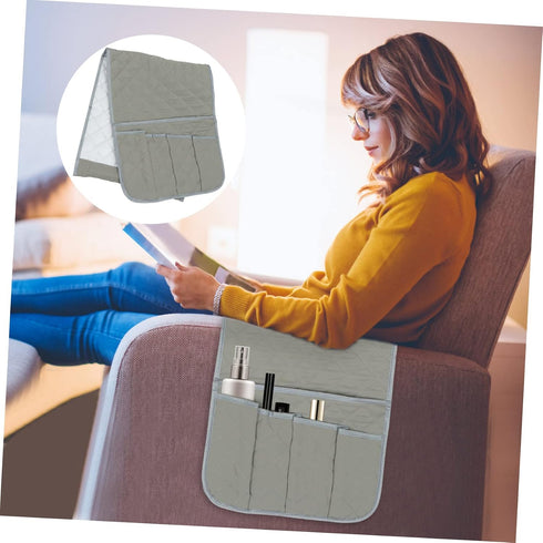PRETYZOOM Polyester Sofa Bedside Pouch - Organizer for Remotes & Snacks