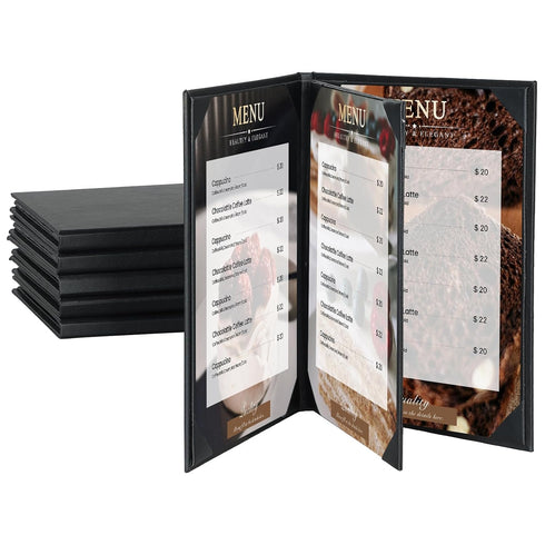 6 Pack 4 View Menu Holder Menu Covers 8.5" x 11" |