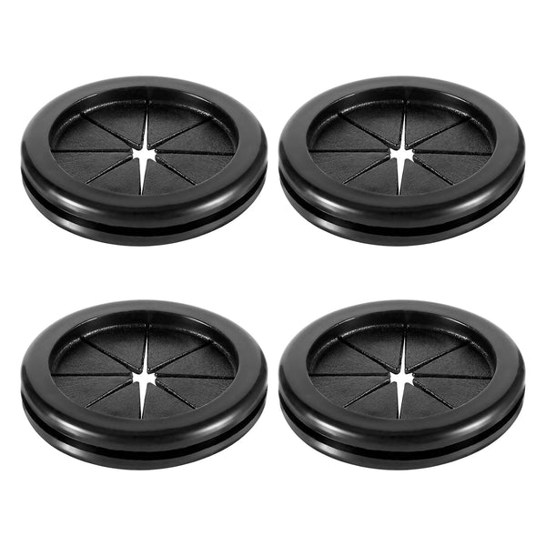 SynHHergyx 4Pcs Rubber Grommets for Wiring, 2 Inch Black Wire Grommet 1-11/16" ID