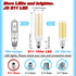 Dimmable E11 120V 100W Bulbs Equivalent,T3 T4 JDE11 Bulb,2700K 10W 1000 E11 Lamps,2Pack Ziomitus Halogen Candelabra
