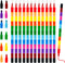 YFANITI Stackable Crayons,12 PCS Stacking Buildable Crayons Colorful Stackable Pencils,12 Colors Stackable Painting