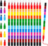 YFANITI Stackable Crayons,12 PCS Stacking Buildable Crayons Colorful Stackable Pencils,12 Colors Stackable Painting