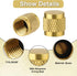 2pcs 1/4 Flare Caps, Round Brass with Neoprene O Ring Seal for Air Conditioner Pipe Gas Line