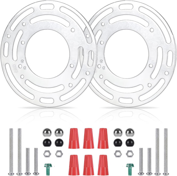 2 Pack Light Fixture Mounting Brackets, Ceiling Light Mounting Plate with Screw and Nuts for Ceiling Fan