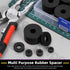 Swpeet 50Pcs Round Rubber Spacer Assortment Kit, 5/6/8/10mm Anti Vibration Black Washers for Home, Car