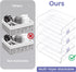 Tomorotec Desk Letter Tray Set, A4 Size Clear PET Stackable Document Organizer, Office Desktop File Paper Holder, Side