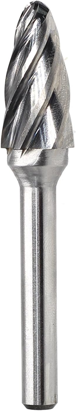 Carbide Burr - SF5-NF Aluma-Cut Rotary Burr Bits File for Aluminum, 1/4 Inch Shank, 1/2 Inch Head Diameter, 1 pcs