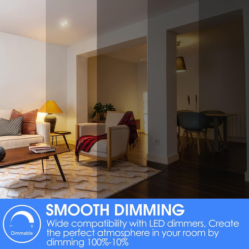 E ENERGETIC LIGHTING Dimmable Light Bulbs, 60W Equivalent, 3000K Warm White, E26 Base, 8.5W, 800 Lumens, 12 Pack