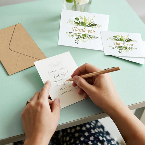 YOCHANDA 30 Pack (30 PACK) Floral Thank You Cards With Envelopes & Stickers, Thank You Cards for Birthday, Wedding