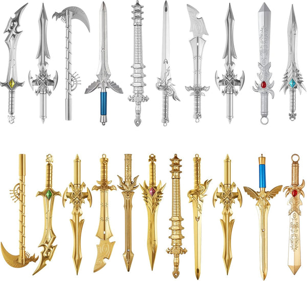 Yexiya 24 Pack Ancient Sword Pens Set, Gel Ink Novelty Fun Cool Sword Pens for Christmas Birthday Party Presents