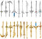 Yexiya 24 Pack Ancient Sword Pens Set, Gel Ink Novelty Fun Cool Sword Pens for Christmas Birthday Party Presents