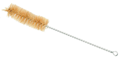 12PK 9.25" 0.3" 0.5" EISCO Bristle Cleaning Brushes with Fan-Shaped Ends, - Twisted Stainless Steel Wire Handle - Ideal