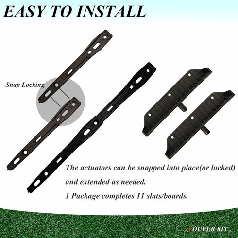 Generic 11 (48'') Louver Hardware System for Blinds and shutters, Sunblind System Brackets, Louver Hardware Kit
