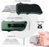 XXV 10Pcs Otf Aluminum Alloy Utility Knife, Retractable Box Cutter,Cute Heavy Duty Pocket Knife, Safety Replaceable