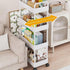 D-GROEE 3/4 Tier Rolling Cart with Drawer, Movable Metal Utility Cart on Wheels, Easy Assembly Multifunctional Storage