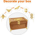 Gold Jewelry Box Kit - Antique Lock Latch Hasp Hinges and Corner Protectors for DIY Jewelry Box