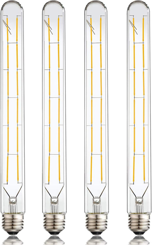 Leools LED Tube Bulbs,T10 Tubular Edison Style LED Filament Bulb, 12W Dimmable