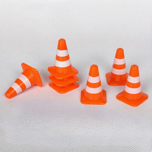 Essivox 14Pcs Set, Mini Traffic Cone Construction Safety Barriers, Road Block Cones, Model Props