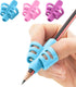 Stylo Pack of 3 Pencil Grips for Kids Handwriting - Perfect Pencil Holders for Home Schooling and Preschool Writing
