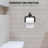2pcs Lurrose Vintage Rustic Wall-Mounted Toilet Paper Holder with Shelf, Cast Iron Farmhouse Style Bathroom Tissue