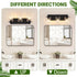 Mikniri 3-Light Bathroom Light Fixtures, Matte Black Bathroom Vanity Lighting Over Mirror with Clear Glass Shades