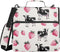 ALAZA 3 Ring Zipper Binder Milk Cow Pink Strawberry Binders Bag with Shoulder