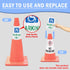 Handicap Parking Only Reflective Cone Sleeve - Wheelchair Accessible High Visibility Safety Traffic Cone Collar Signs