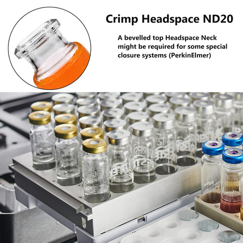 Borosilicate Glass Standard Crimp Headspace Vial, 20 ml Capacity, Pack of 100
