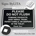 All Quality 5" 7" 5 Pack Classic Framed Please Do Not Flush Thank You Bathroom Etiquette Sign - x (Red)
