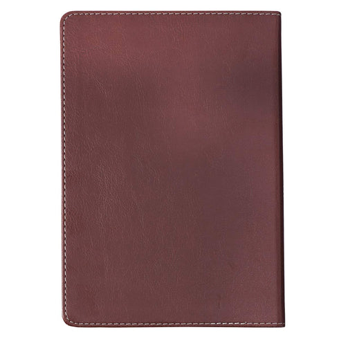 Christian Art Gifts Classic Journal Wings Like Eagles Isaiah 40:31 Bible Verse, Inspirational Scripture Notebook, Ribbon Marker, Two Tone Brown Faux Leather Flexcover, 336 Ruled Pages