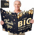 Large Thank You Card with Envelope, Jumbo Appreciation Card Black Gold, Giant Thank U Guest Book for Men Women Signing