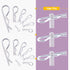 Swpeet 110Pcs R Shape Clips Assortment Kit, 304 Stainless Steel Cotter Pin Hair Pin Hitch Pin Fasteners, Multiple Sizes