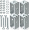 4 Pack Channel Trolley Track Support Hanger Bracket for 1-5/8" Strut Channel, Heavy-Duty Steel Support Bracket