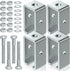 4 Pack Channel Trolley Track Support Hanger Bracket for 1-5/8" Strut Channel, Heavy-Duty Steel Support Bracket