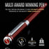 Scriveiner Deep Crimson Red Rollerball, Stunning Red Lacquer Luxury Pen with Chrome Finish, Gift Set