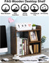 PAG Desktop Shelf Freestanding Wood Small Bookshelf, Desk Supplies Organizer and Storage Display Rack