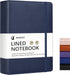 Lined Journal Notebook, 366 Pages, Leather Hardcover Journals, Thick A5 College Ruled Classic Notebook with Pen Loop